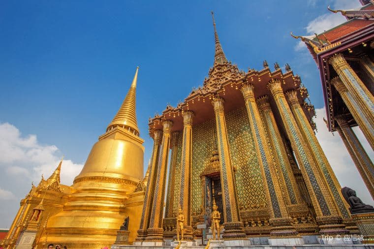 Phra Mondop library of sacred manuscripts inside Grand Palace Bangkok — mother-of-pearl inlay shutters