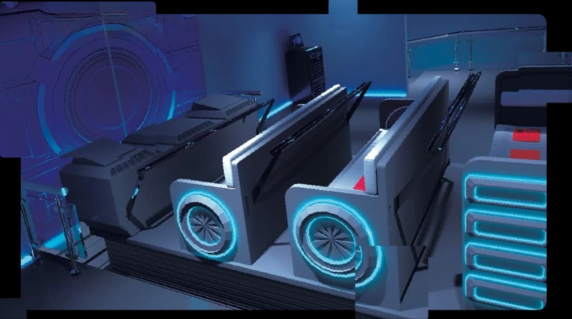 Space & Time Cube Bangkok Rail Cinema moving seats 4D motion experience film themes Seacon Bangkae Bangkok Thailand