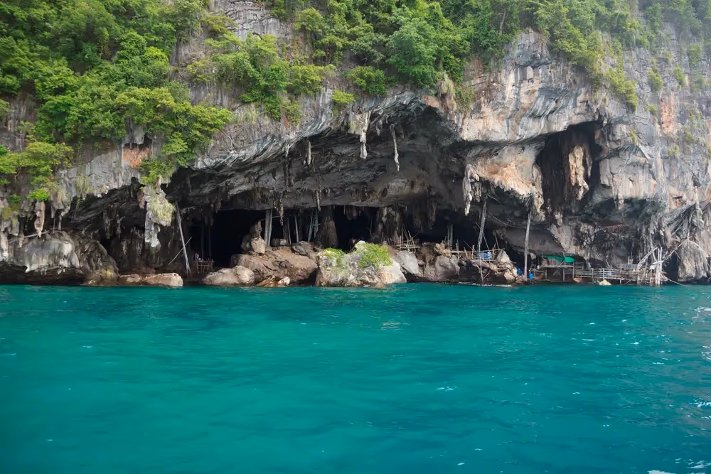 Viking Cave Phi Phi Leh — ancient paintings and swiftlet nests on the Krabi Phi Phi tour