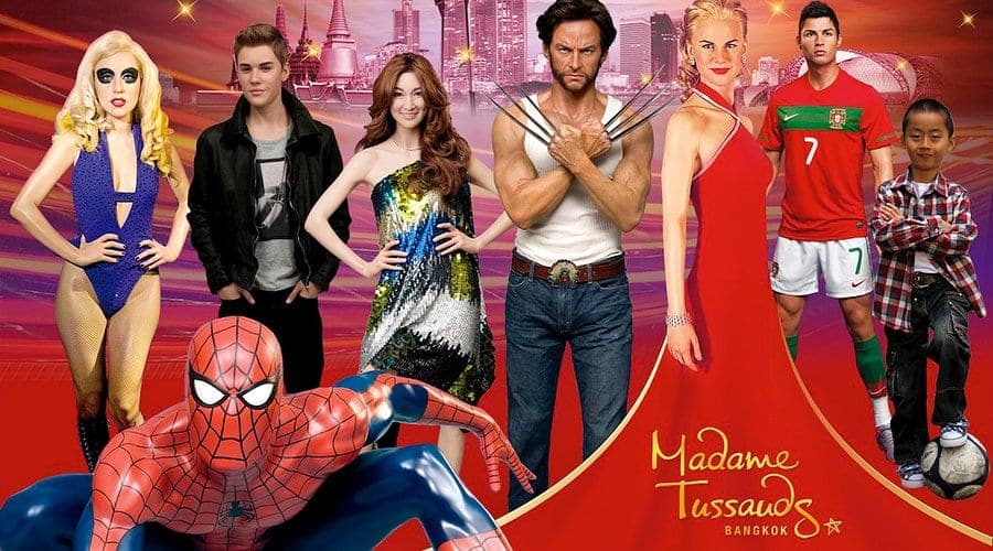 Madame Tussauds Bangkok music zone — wax figures of pop stars at Siam Discovery Bangkok Thailand