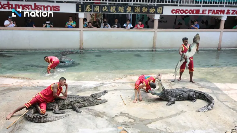 Samut Prakan Crocodile Farm Zoo entrance sign world oldest crocodile farm 1950