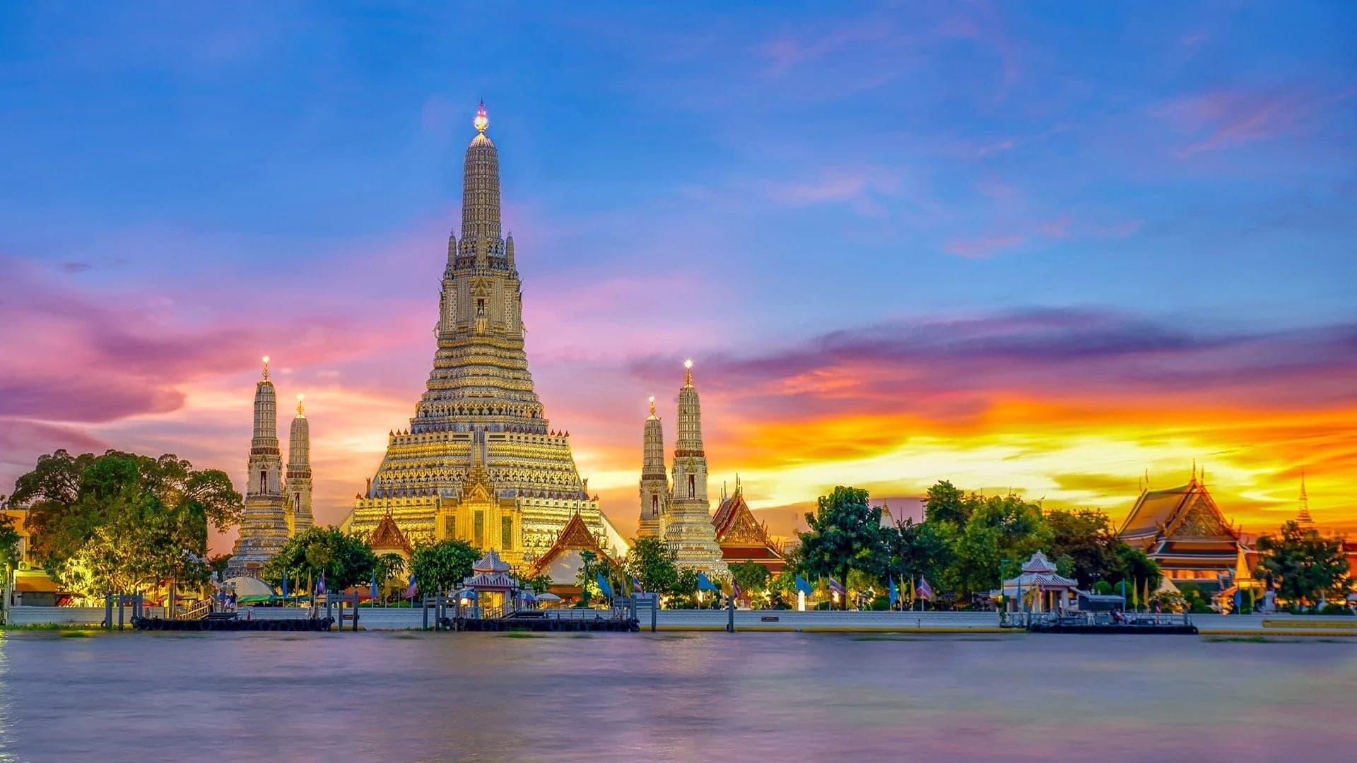 Wat Arun Tempel der Morgenröte Bangkok — optionales Add-on zur Grand Palace Tour gegenüber am Fluss
