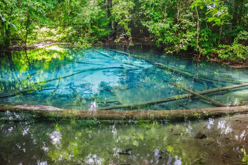 Blue Pool Sa Nam Phut Krabi — intense blue natural spring in Khao Phra Bang Khram Nature Reserve (no swimming)