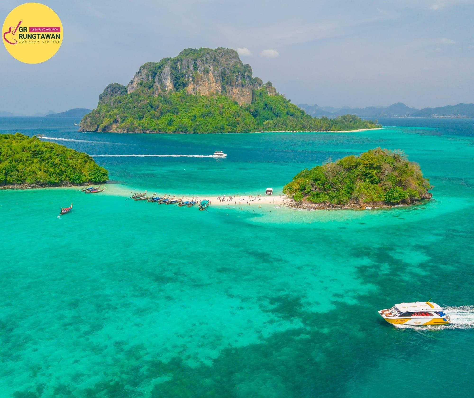 Pileh Lagoon Phi Phi Leh arriving by catamaran — turquoise enclosed lagoon and 100m limestone cliffs