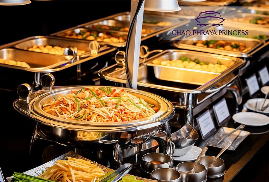 Chicken Biryani and Chicken Tikka on the Chao Phraya Princess Indian buffet Bangkok