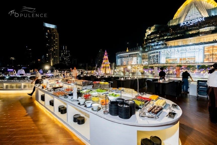 Infinite Opulence signature cocktail at The Opulence Cruise rooftop bar Bangkok